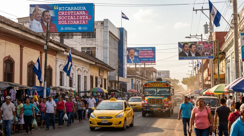 A view of daily life in Managua, where political dissent has been heavily restricted since 2018.