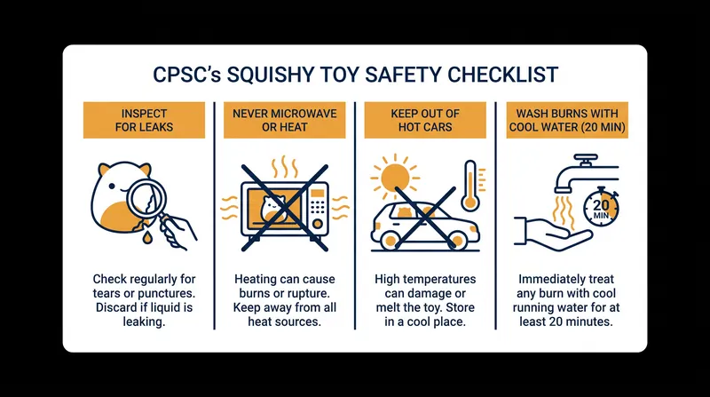 The CPSC advises consumers to follow strict safety protocols to prevent severe burns from sensory toys.