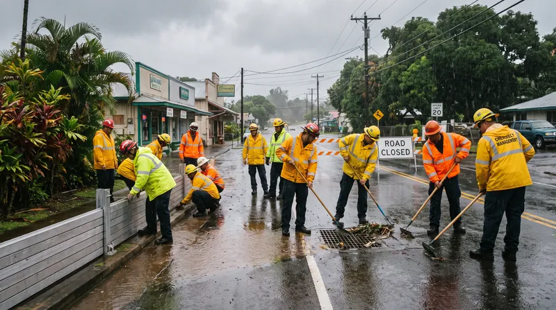 State and county emergency teams mobilize to secure infrastructure ahead of the storm's arrival.