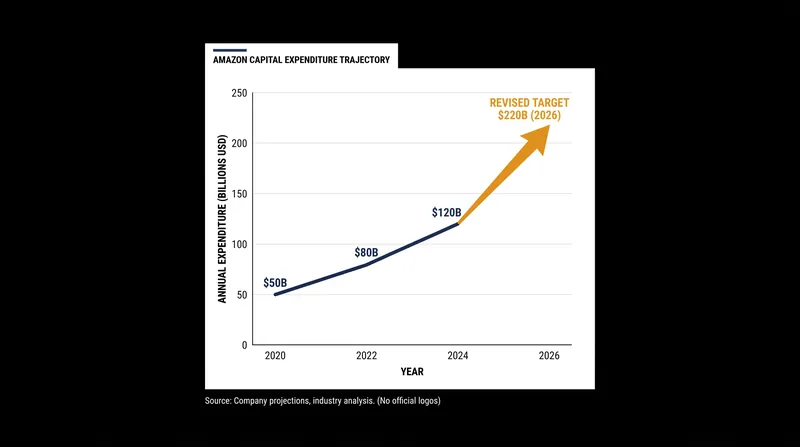 Amazon's capital expenditure forecast has been raised by $20 billion to account for rising memory costs.