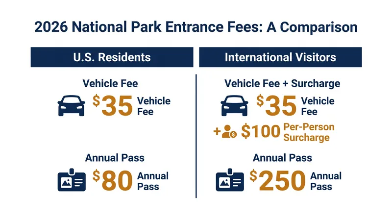 The new two-tiered pricing system creates a stark difference in access costs for domestic and international visitors.
