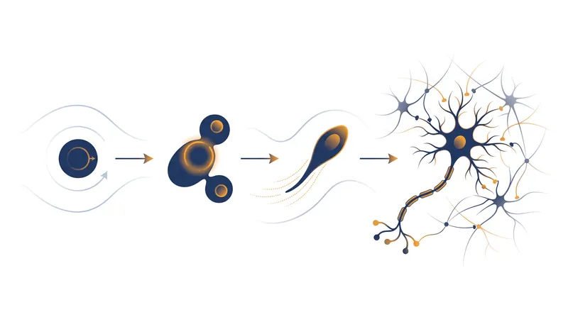 The lifecycle of a new neuron: from a dormant stem cell to a fully integrated component of the brain's memory network.