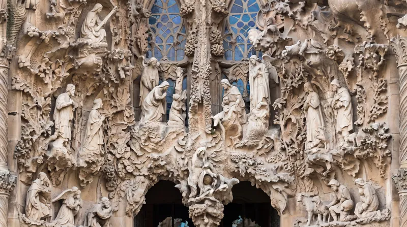 Gaudí's organic design philosophy integrated complex geometric forms with natural motifs.