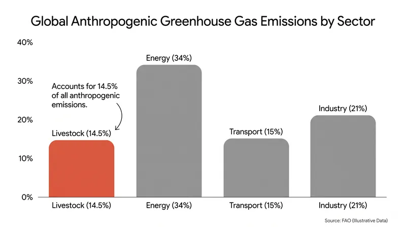 Global livestock production remains one of the most significant and difficult-to-abate sources of greenhouse gas emissions.