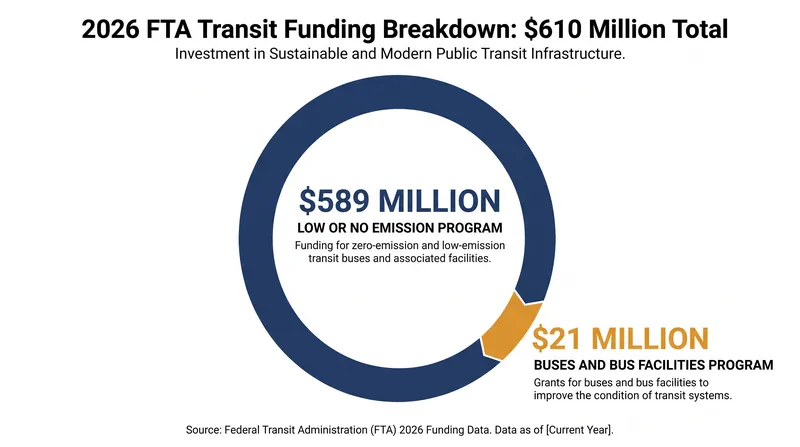 The vast majority of the 2026 funding flows through the Low or No Emission Grant Program.