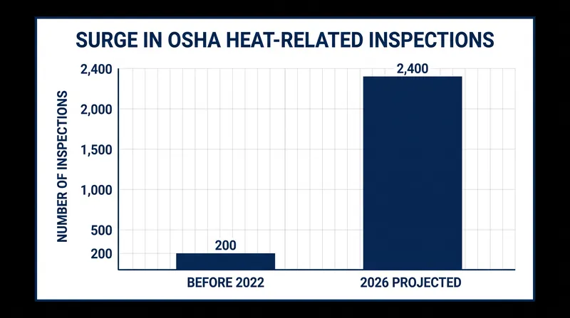 Under the updated National Emphasis Program, heat-related inspections now account for roughly six percent of all OSHA inspections.