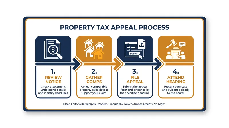 The standard timeline for challenging an inflated property tax bill.