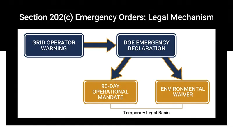 How Section 202(c) of the Federal Power Act bypasses standard retirement procedures.