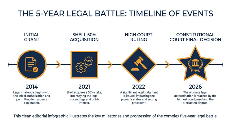 The legal battle over the Wild Coast exploration rights spanned five years before reaching the Constitutional Court.