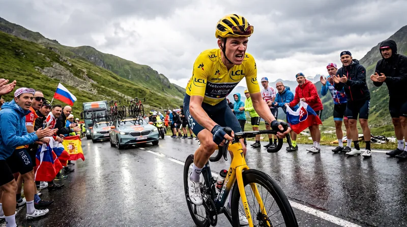 Netcompany INEOS controlled the pace on the lower slopes of the climbs, neutralizing early breakaways.
