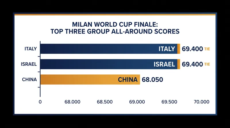 Italy and Israel posted identical massive scores to top the podium at the series finale.