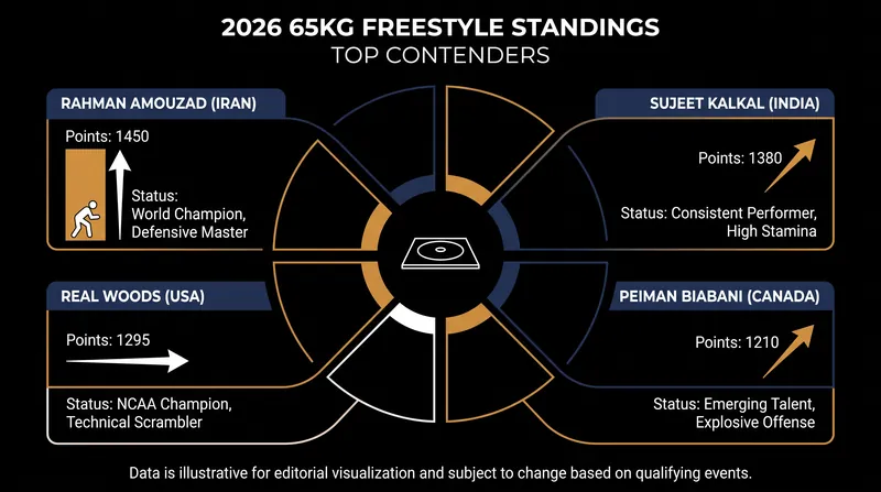 The global leaderboard highlights a diverse mix of reigning champions and rising stars.