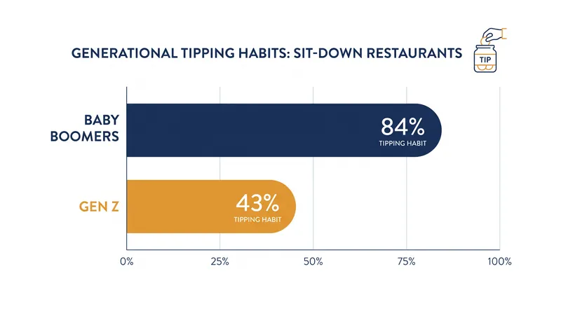Younger generations report the highest levels of checkout anxiety and are the least consistent tippers.