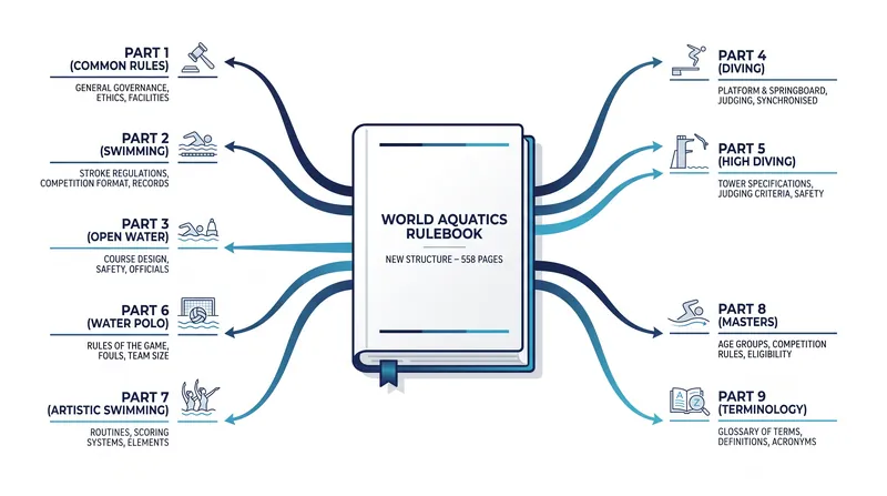 The new unified rulebook is divided into nine parts, separating universal policies from sport-specific technical rules.