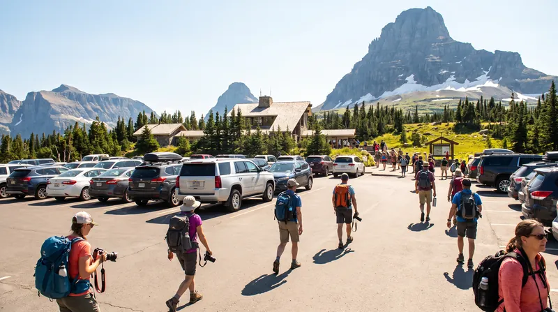 Glacier National Park has instituted a strict three-hour parking limit at Logan Pass to force vehicle turnover.