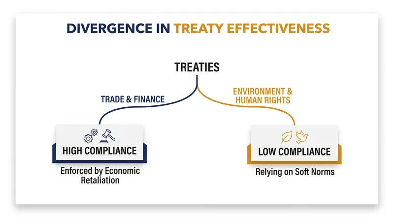 The enforcement gap: why trade pacts succeed where other treaties fail.
