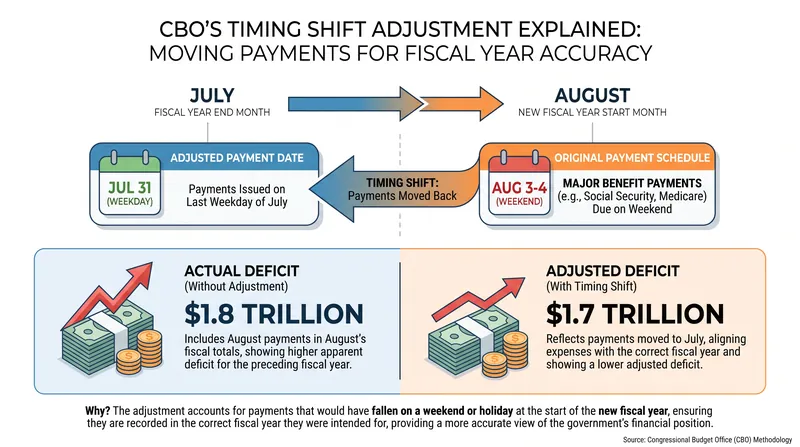 How an August 1 weekend artificially inflated the July deficit data.