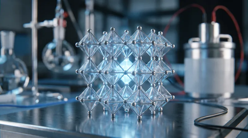 Perovskite materials feature a unique lattice structure capable of absorbing and splitting oxygen molecules.
