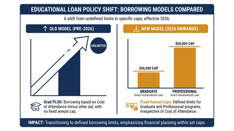 The new federal borrowing caps replace the open-ended Grad PLUS system.