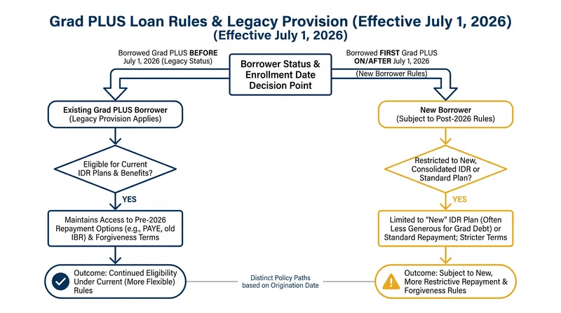 Students who borrowed before July 1, 2026, retain access to Grad PLUS loans for up to three years.