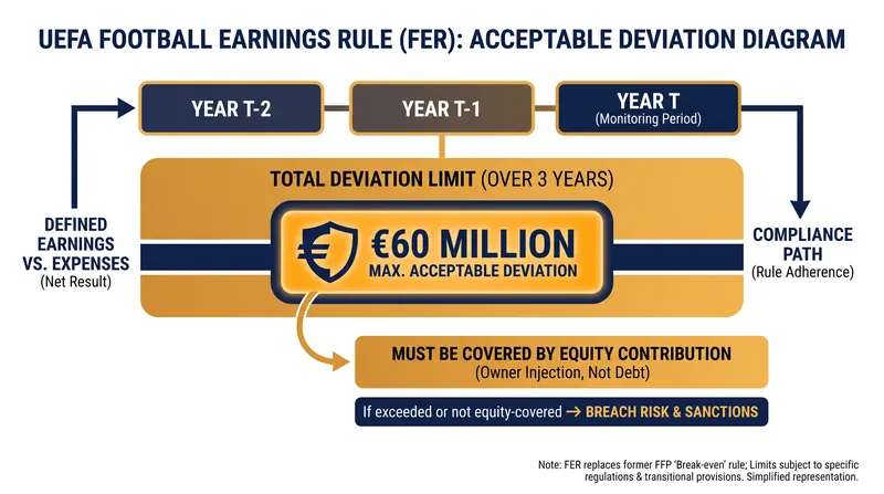 The Football Earnings Rule requires deficits to be covered by direct owner equity rather than debt.