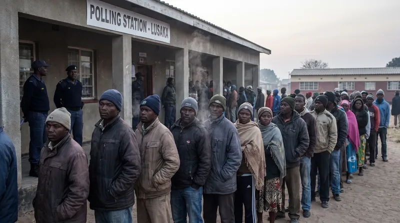 Millions of Zambians turned out to vote in an election dominated by economic concerns.