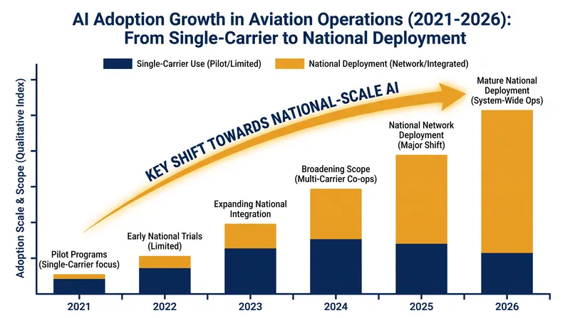 AI-powered flight routing has scaled rapidly since its initial commercial deployment in 2021.