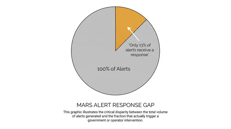 Despite the precision of the satellite data, only 13 percent of alerts currently result in a documented response or repair.