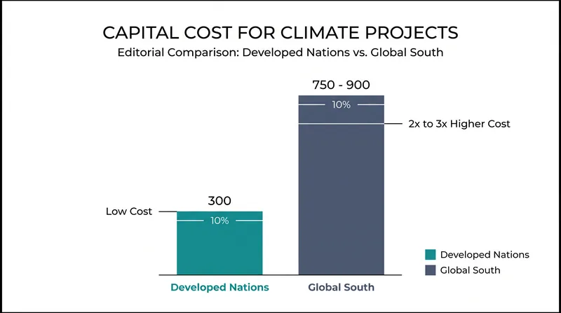 The cost of capital remains a significant barrier for energy transitions in the Global South.