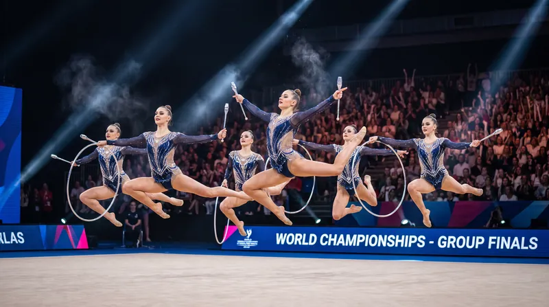 Spain captured the group all-around world title, securing their ticket to Los Angeles.