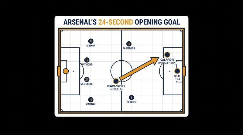 The tactical breakdown of Riccardo Calafiori's record-breaking 24-second goal.