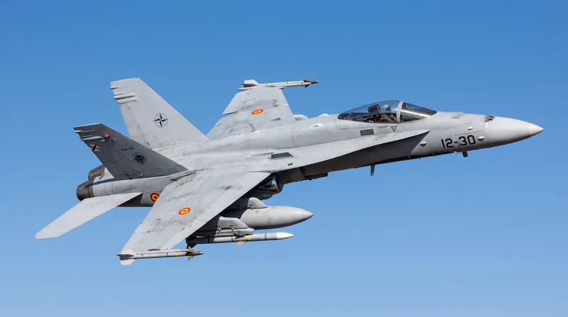 A Spanish F-18 operating under a NATO policing mission intercepted a Russian drone that crossed into Romanian airspace.