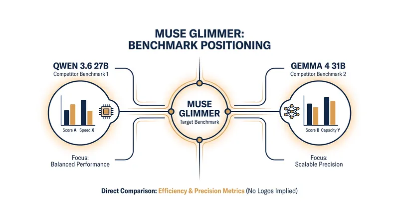 Muse Glimmer is positioned to compete directly with leading mid-sized models in complex agentic tasks.