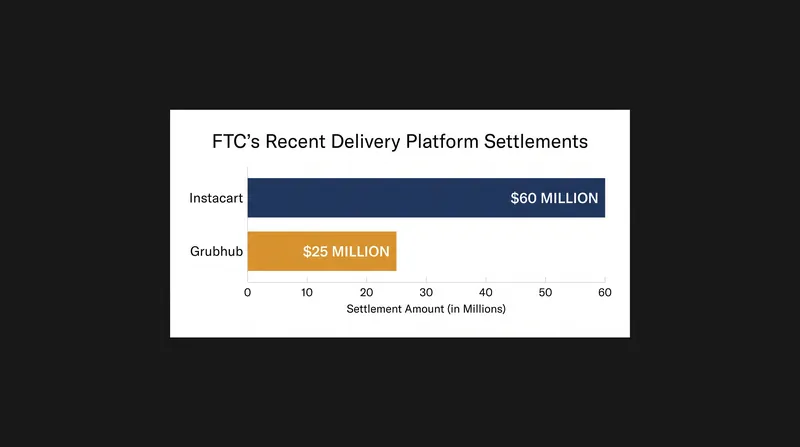 Recent FTC enforcement actions against major delivery platforms.