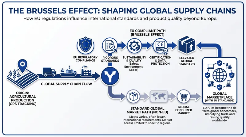 How the Brussels Effect exports European regulatory standards to the rest of the world.