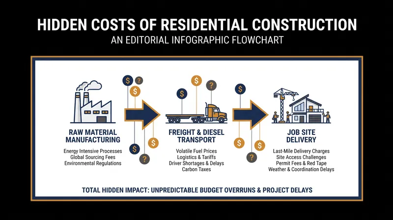 How upstream energy and freight spikes compound into higher retail bids for residential renovations.