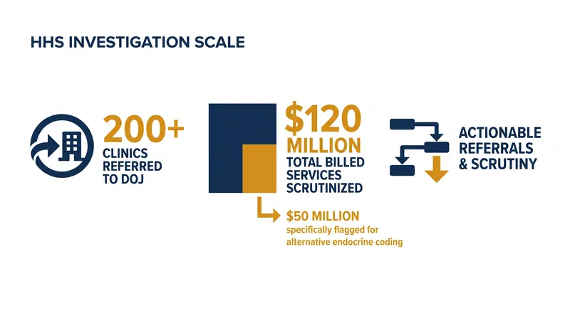 The HHS report scrutinizes nearly $120 million in gender-related medical billing since 2019.