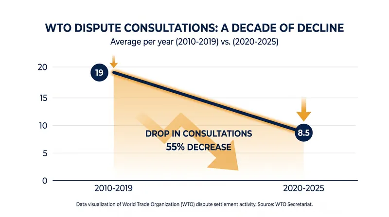 New WTO dispute consultations have plummeted since the Appellate Body lost its quorum.