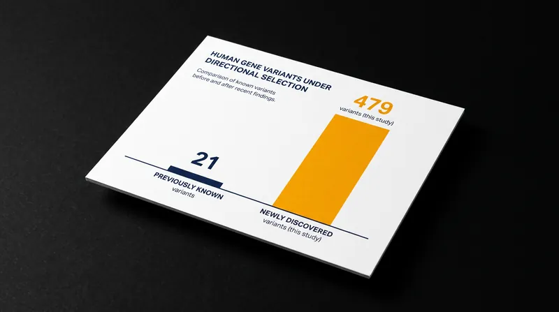 The new study identified 479 gene variants under strong recent selection, compared to just 21 previously known instances.