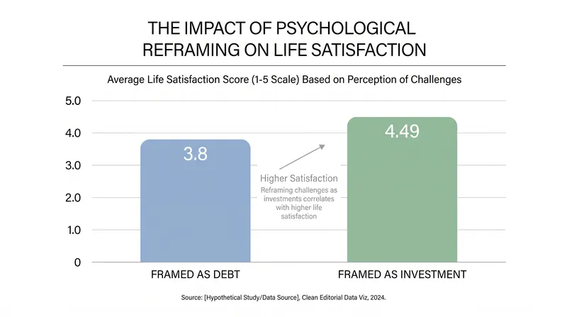 Simply reframing a student loan as an ongoing investment rather than a debt measurably improved borrowers' life satisfaction scores.