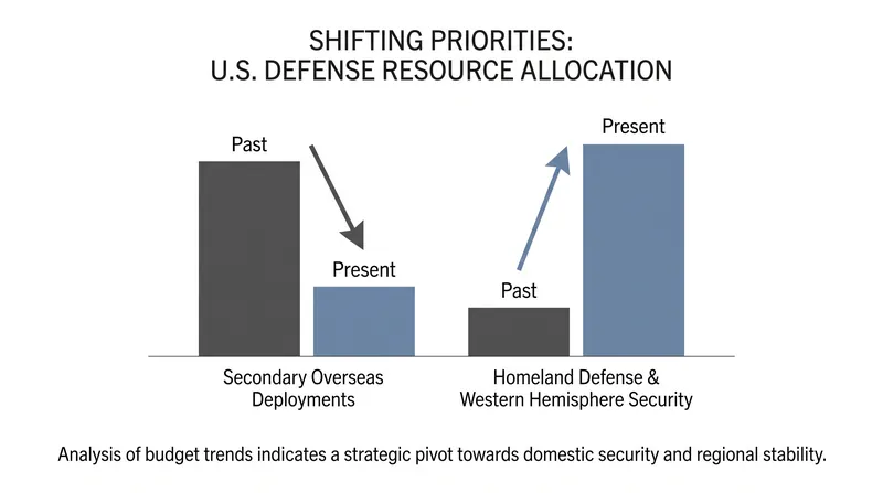 The 2026 National Defense Strategy reallocates resources away from global stabilization toward homeland defense.