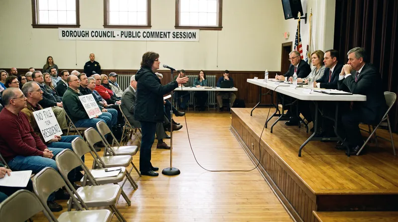 Residents repeated the AI-generated tax claims during public comment periods at borough council meetings.