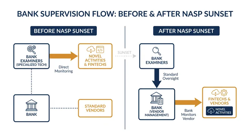 How the sunset of the Novel Activities Supervision Program shifts the regulatory burden.
