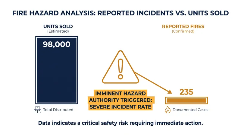 The Lakkzoom immersion heaters were linked to 235 fires before the government intervened.