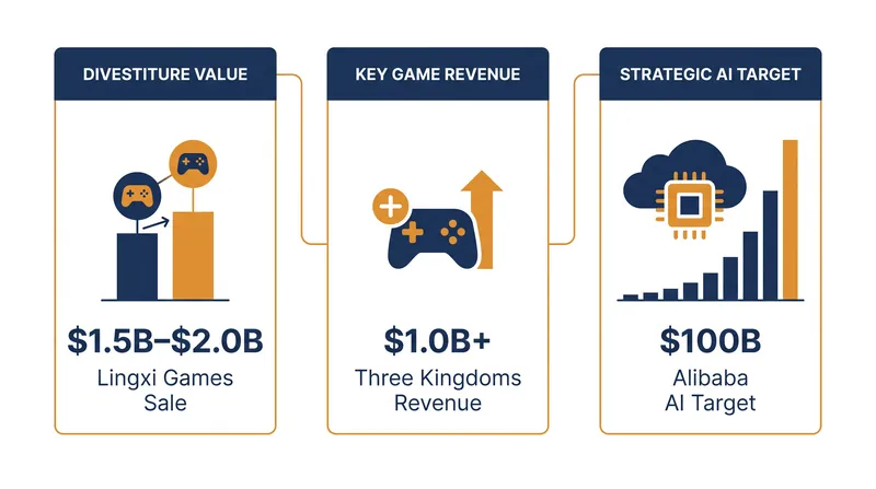 The financial scale of Alibaba's pivot from consumer gaming to enterprise artificial intelligence.
