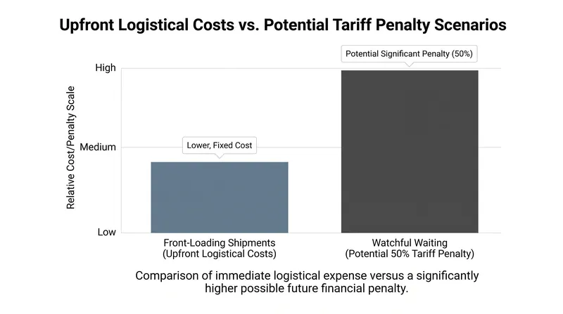 Cost comparison of supply chain strategies ahead of the deadline.