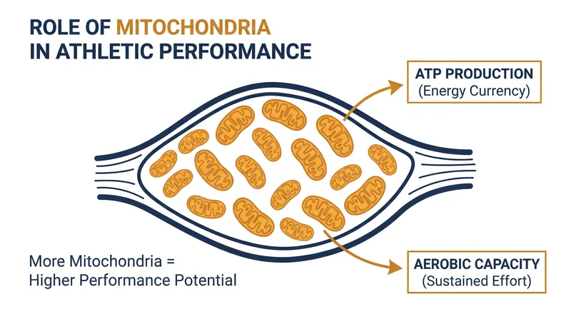 Mitochondria act as the cell's powerhouses, making them a theoretical target for endurance enhancement.