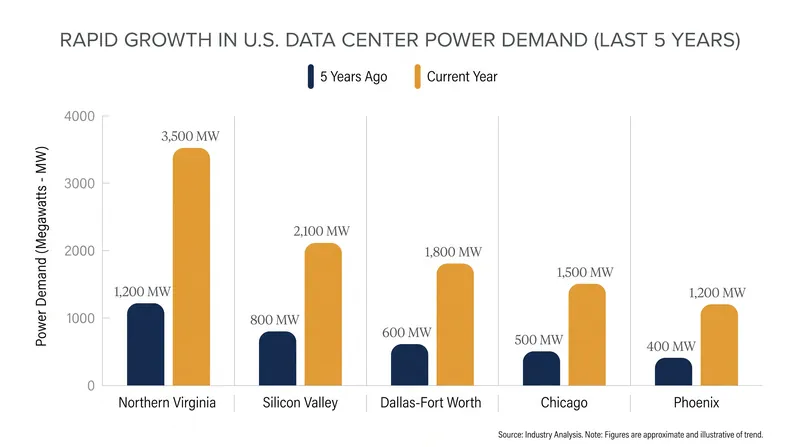 Data center resource demands have surged as artificial intelligence infrastructure expands.
