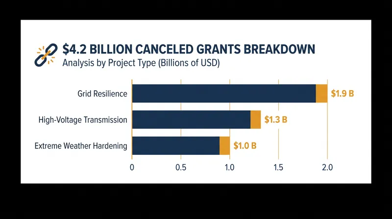 Breakdown of the $4.2 billion in canceled infrastructure projects.