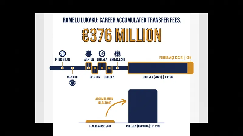 Lukaku's cumulative transfer fees make him the second-most expensive player in football history.